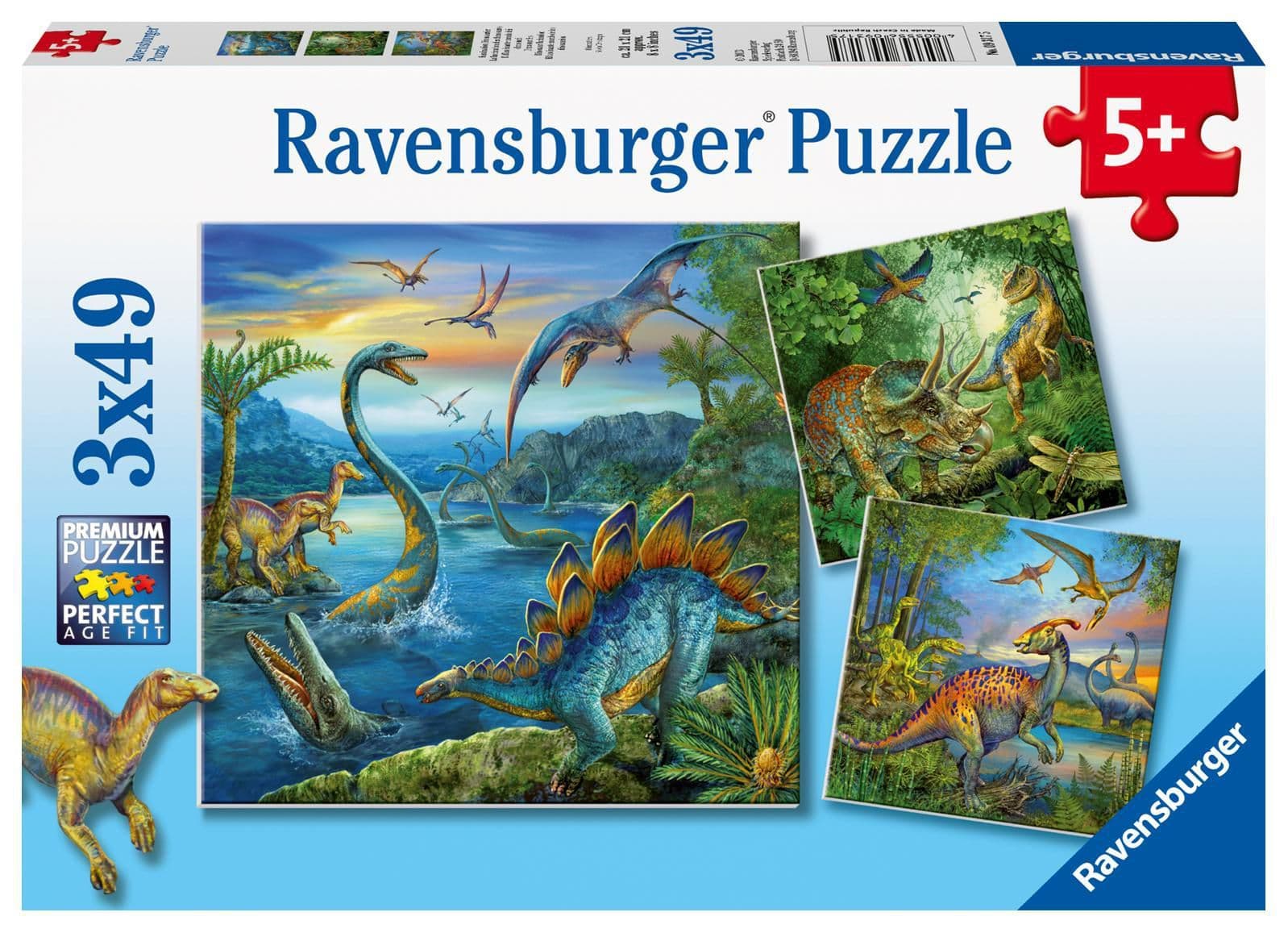 Ravensburger puzzle 093175 Fascinace – dinosauři 3x49 dílků