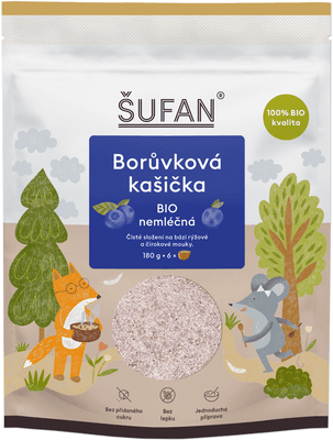Šufan Borůvková kašička BIO nemléčná
