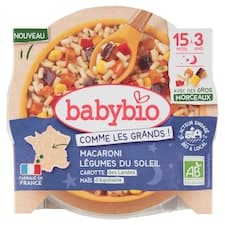Babybio Bio makaróny s letní zeleninou 200g