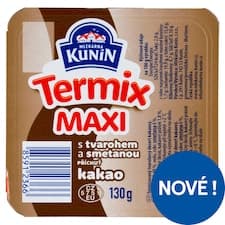Mlékárna Kunín Termix maxi s tvarohem a smetanou příchuť kakao 130g