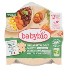 Babybio Bio zeleninové chilli con carne s červenými fazolemi 230g