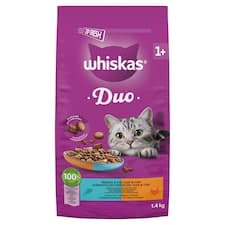 Whiskas Duo Surf & Turf s tuňákem a kuřecím 1,4kg