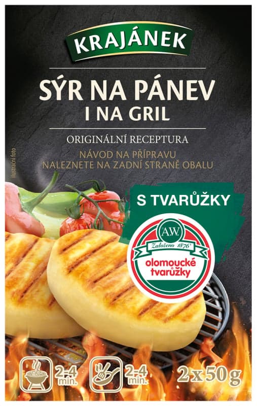Krajánek Sýr na pánev i na gril  s tvarůžky (2×50 g)