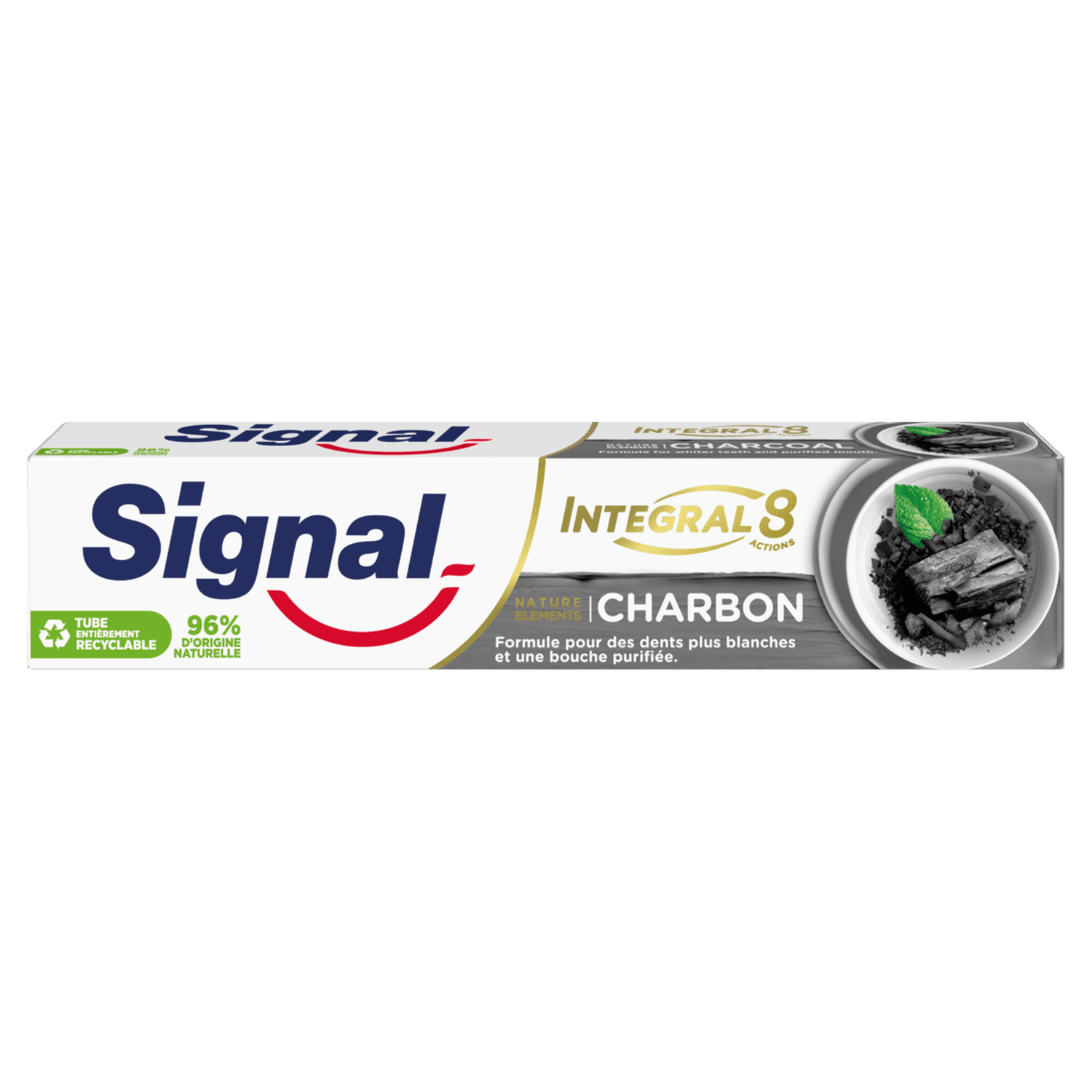 Signal Nature Elements Integral 8 Charcoal zubní pasta