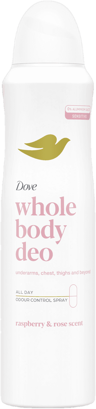 Dove Malina & Růže deodorant sprej na celé tělo