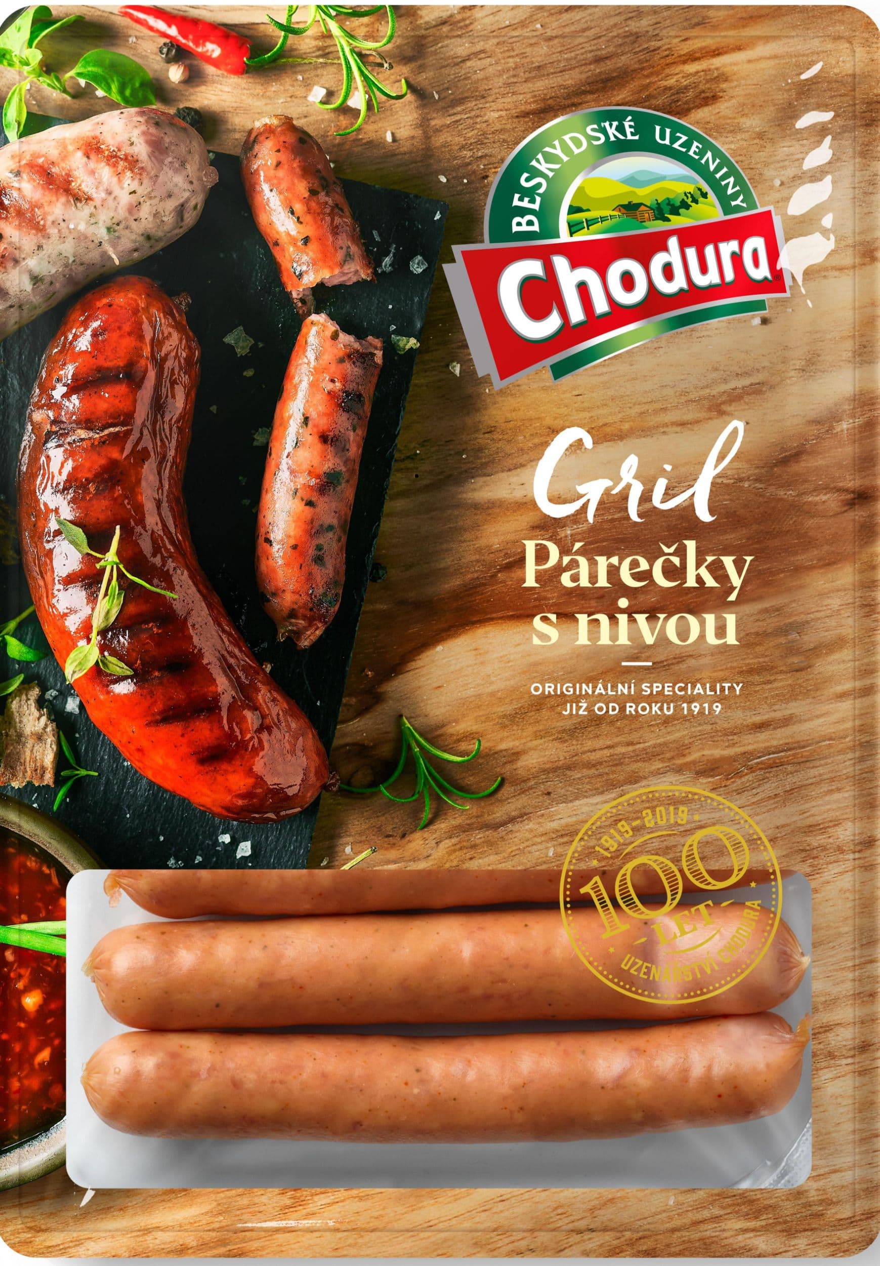 Chodura Gril párečky s nivou 270 g