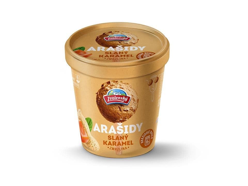 Zvolenský Smetanová zmrzlina arašídy s karamelem 420 ml
