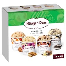 Häagen-Dazs Variace smetanových mražených krémů 4 x 95ml (318g)