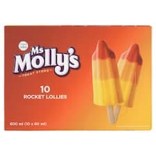 Ms Molly's Mražený krém vodový s ananasovou, pomerančovou a s malinovou příchutí 10 x 60ml (600ml)