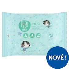 Fred & Flo Dětské vlhčené ubrousky pro citlivou pokožku neparfémované 20 ks