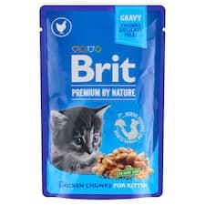 Brit Premium by Nature S kuřecími kousky v omáčce 100g