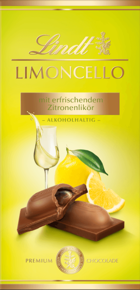 Lindt Čokoláda Limoncello s osvěžující citronovou likérovou náplní