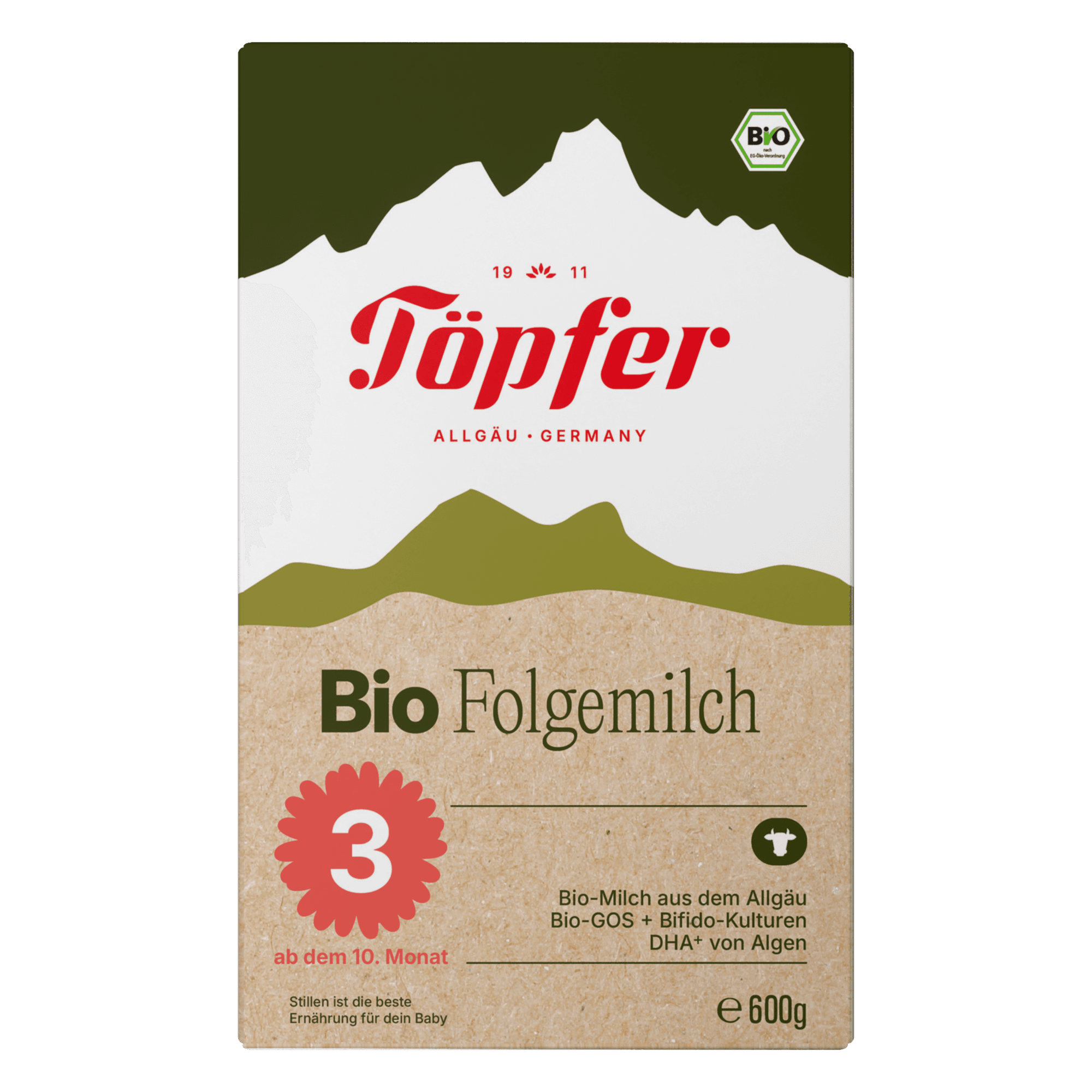 Töpfer BIO Pokračovací mléčná kojenecká výživa 3