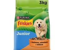 Friskies Junior granule pro štěňata kuře s mlékem, zelenina 3 kg