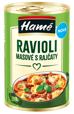 Hamé Ravioly masové s rajčaty