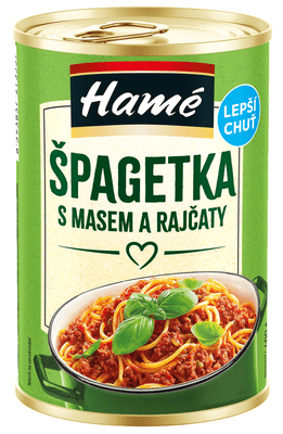 Hamé Špagetka s masem a rajčaty