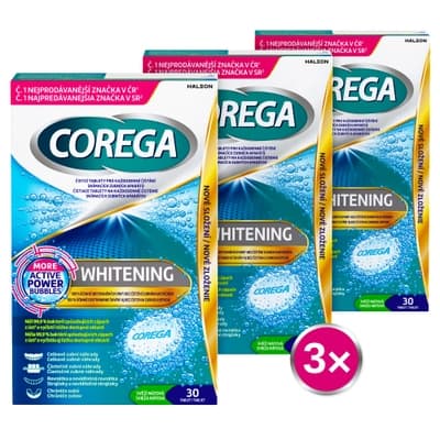 Corega Whitening čistící tablety (3x 30 ks)