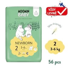 Moomin Baby Pleny 2 Newborn 3-6 kg 56 ks