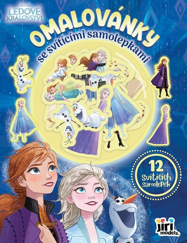 JIRI MODELS Omalovánky se svítícími samolepkami Ledové království