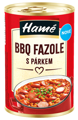 Hamé BBQ fazole s párkem