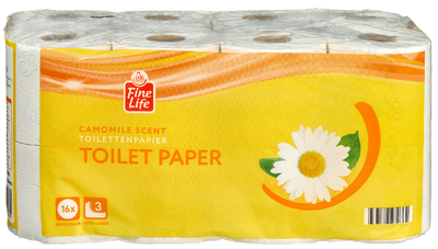 Fine Life Toaletní papír Camomile, 3vrstvý, 16 ks
