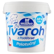Milko Tvaroh z Poděbrad polotučný 1kg