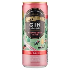 Kopparberg Gin & osvěžující limonáda s příchutí jahody a limety 250ml