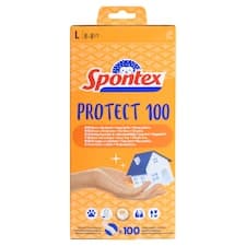 Spontex Protect 100 jednorázové vinylové rukavice L 8-8 1/2 100 ks