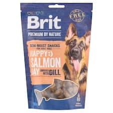 Brit Premium by Nature Poloměkký pamlsek pro psy losos obohaceno o kopr 180g