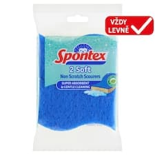 Spontex Soft viskózní houbičky na nádobí 2 ks