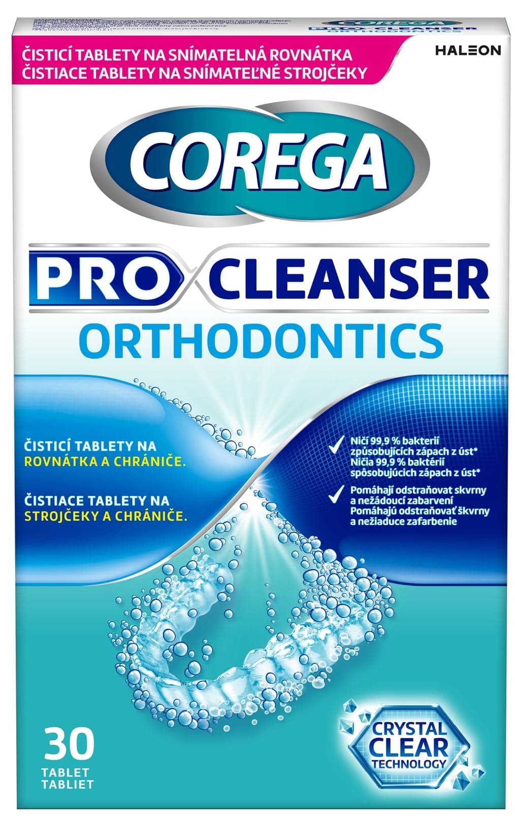 Corega Pro Cleanser Orthodontics tablety na čištění rovnátek