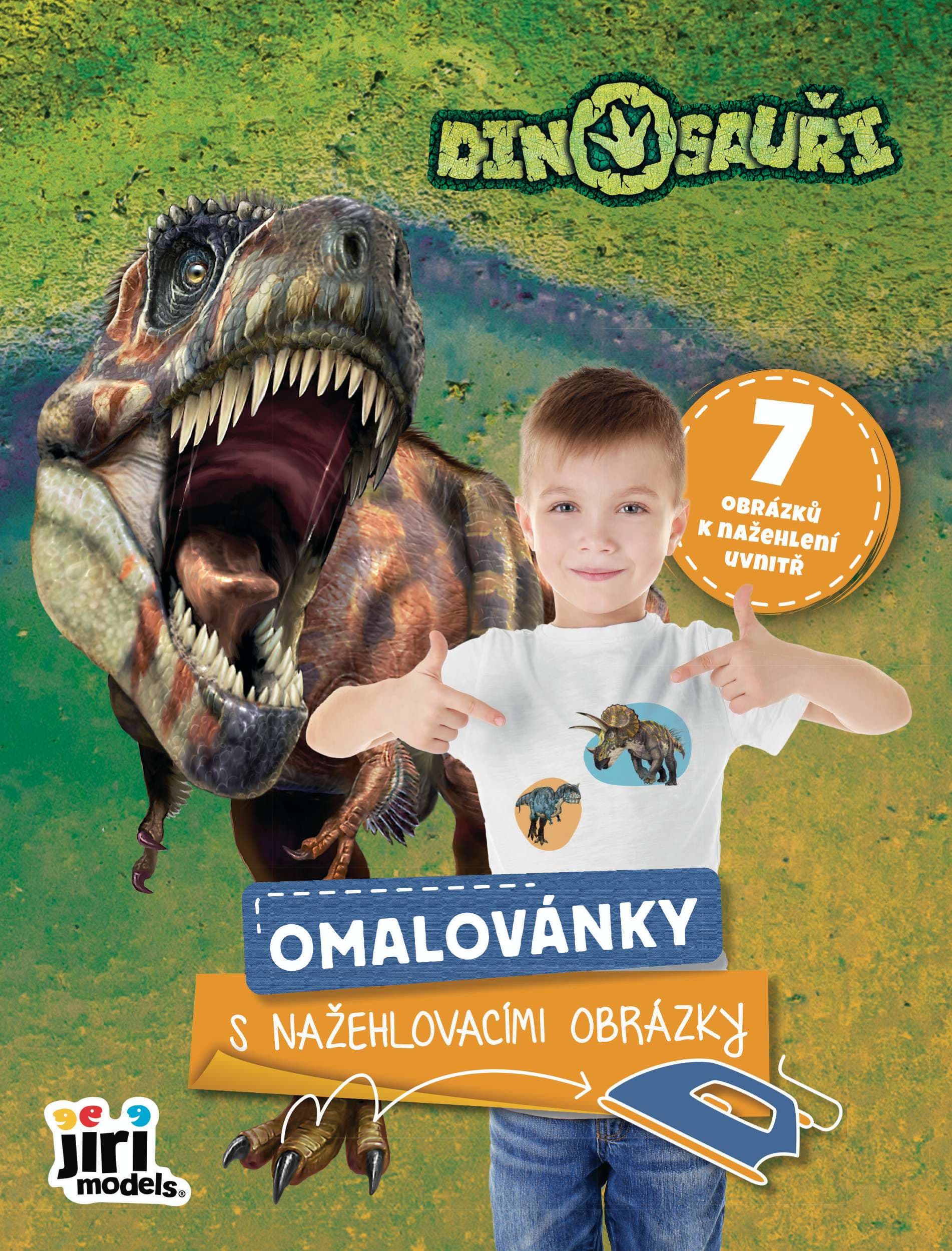 Jiri Models Omalovánky s nažehlovacími obrázky Dinosauři