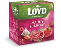 LOYD Čaj pyramida maliny a jahody 20 x 2 g