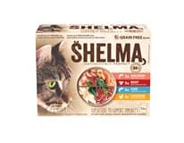 SHELMA Kapsička pro kočky maso/ryba 12 x 85 g