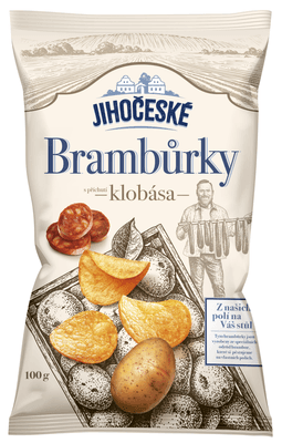 Jihočeské Brambůrky s příchutí klobása