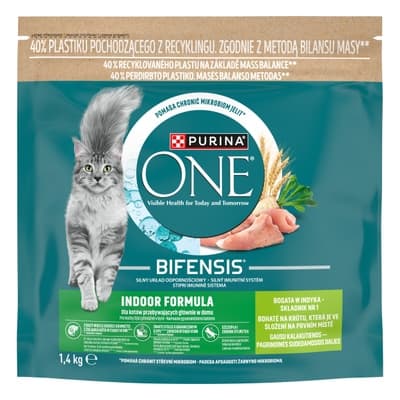 Purina ONE Bifensis Indoor granule pro kočky, krůta
