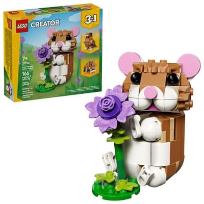 LEGO® Roztomilý křeček s květinou