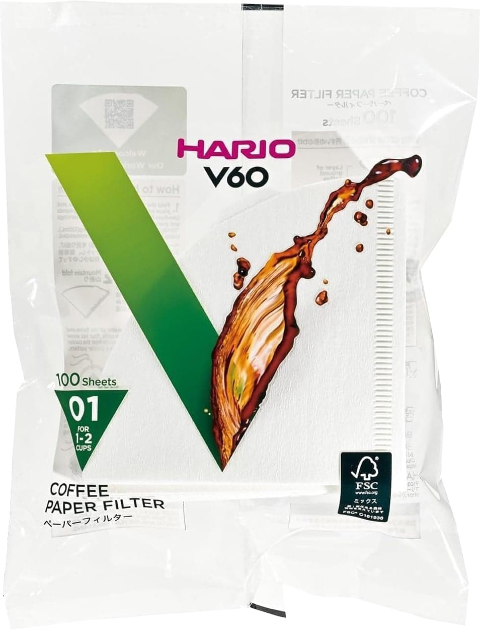 Hario Papírové filtry V60-01 bělené