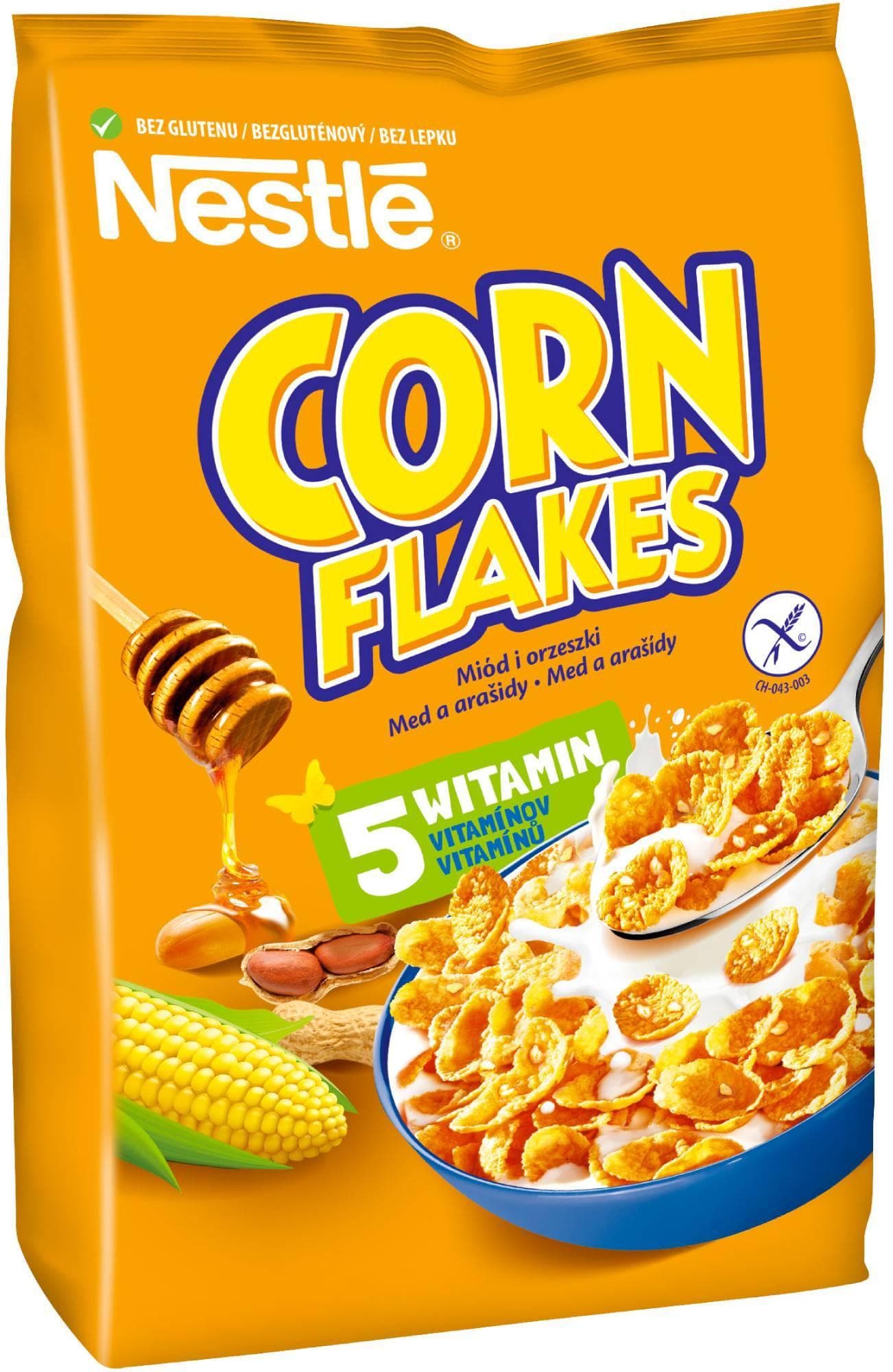 Nestlé Corn Flakes Med a arašídy