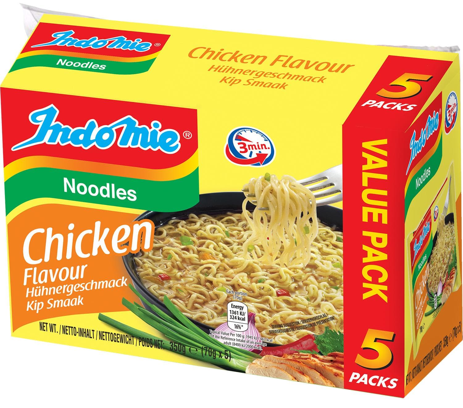 Indomie Instantní nudle kuře (5×70 g)