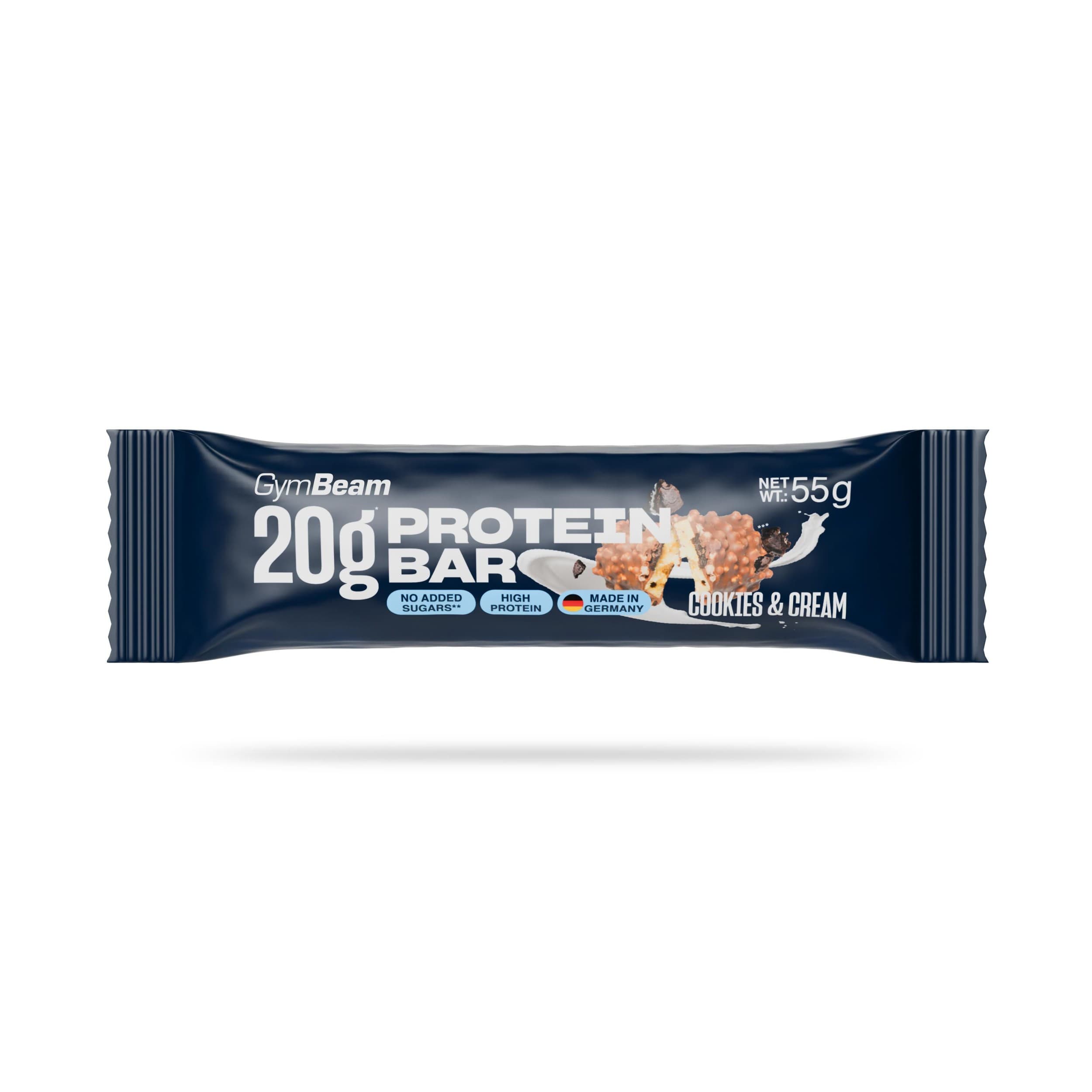 GymBeam 20 g Protein bar cookies-krém 55 g