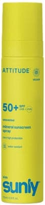Attitude Dětský minerální opalovací krém ve spreji Sunly SPF 50 bez vůně