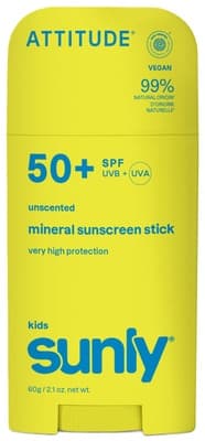 Attitude Dětský minerální opalovací krém Sunly SPF 50 bez vůně