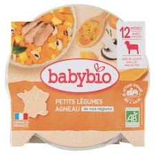 Babybio Bio menu dušená zelenina s jehněčím masem 230g