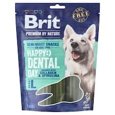 Brit Premium by Nature Zubní tyčinka L s kolagenem a spirulinou 250g