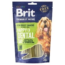 Brit Premium by Nature Zubní tyčinka M s kolagenem a spirulinou 180g