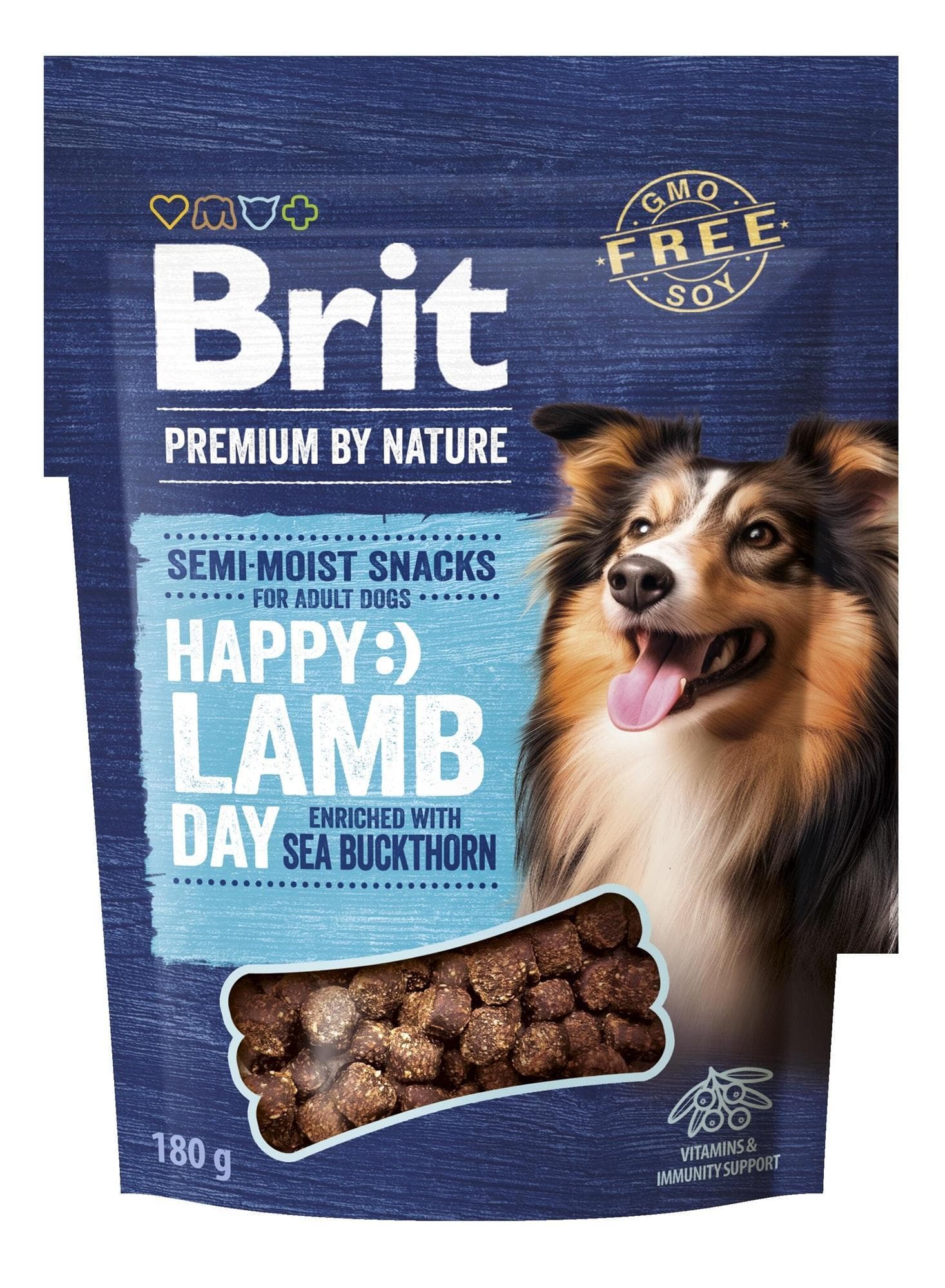 Brit Premium by Nature pamlsky pro psy jehněčí s rakytníkem