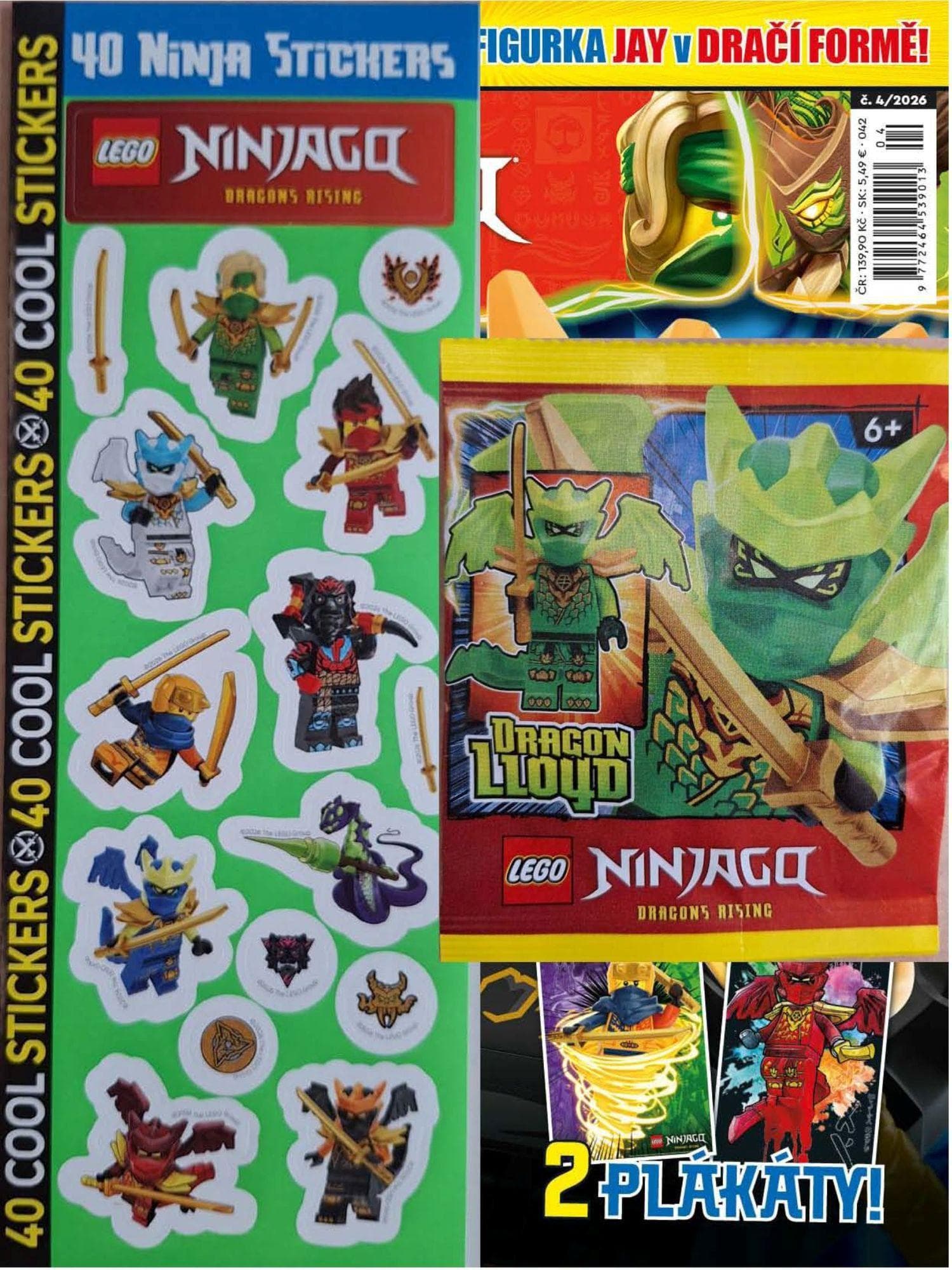 LEGO NINJAGO č. 4/26 + samolepky s figurkou