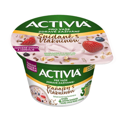 Activia Cereální snídaně Červené ovoce