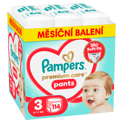 Pampers Premium Plenkové kalhotky Monthly Box, vel. 3 (6-11 kg)